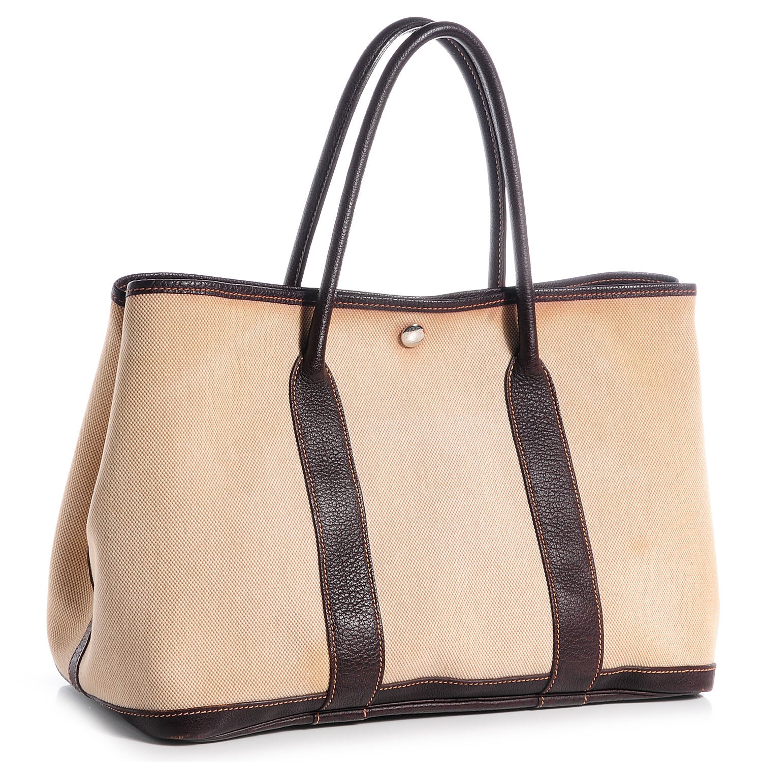Hermes Toile Buffle Gala Garden Party 36 MM Marron Fonce 3 of 10
