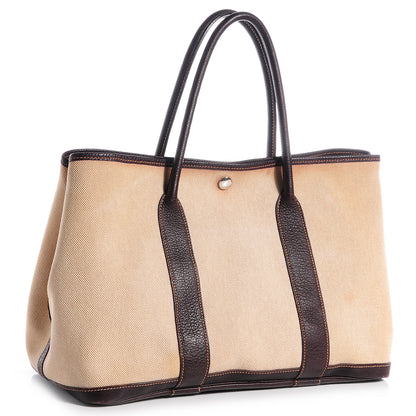 Hermes Toile Buffle Gala Garden Party 36 MM Marron Fonce 3 of 10