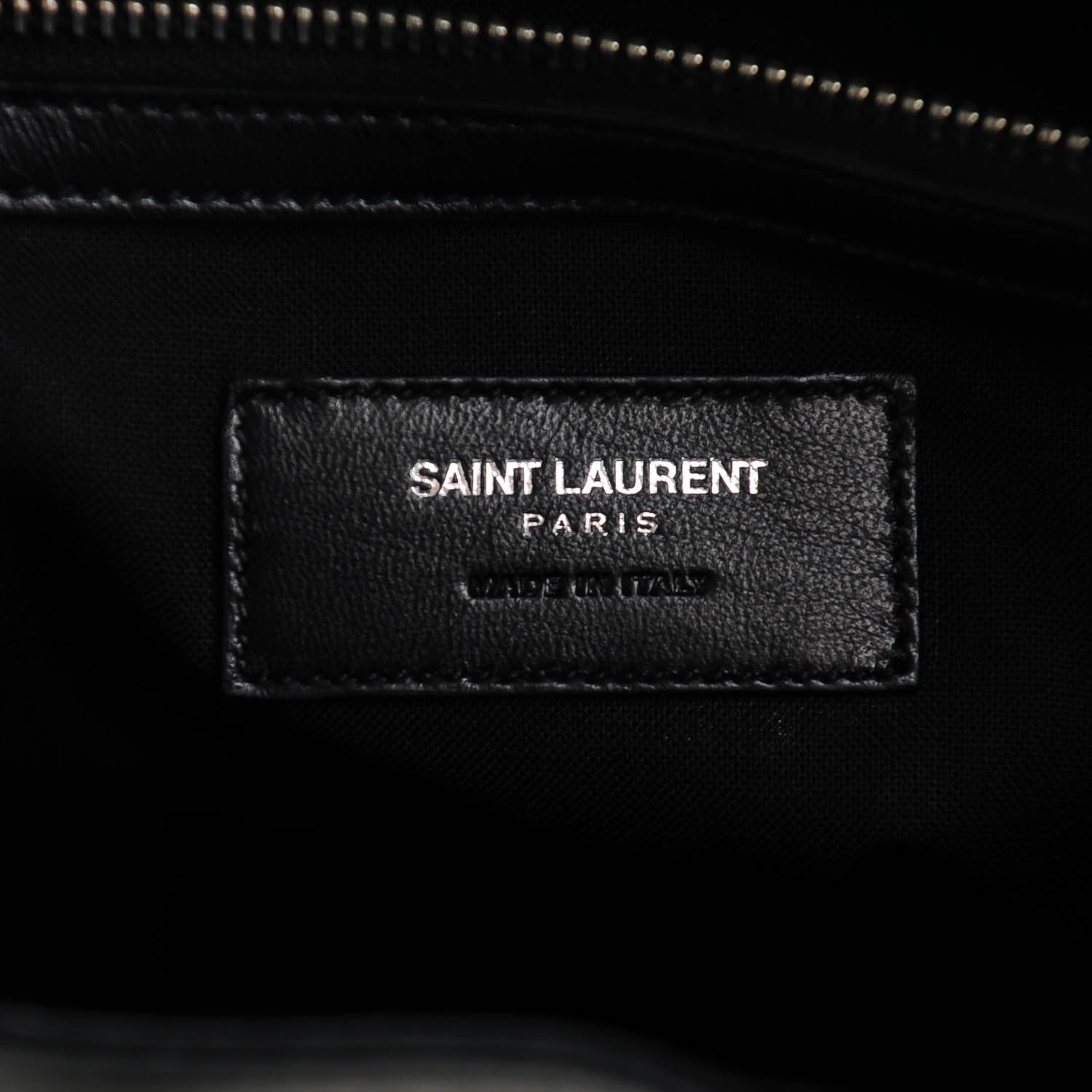 Saint Laurent Calfskin Studded Fringed Festival Backpack Black 6 of 7