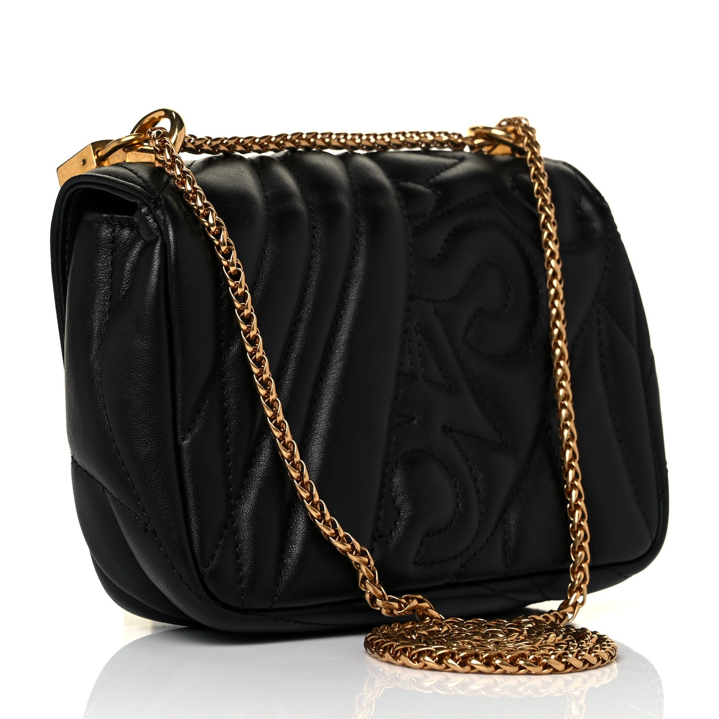Nappa Quilted Icon Small Crossbody Bag Black