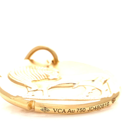 Van Cleef & Arpels 18K Yellow Gold Zodiac Taurus Pendant 4 of 5