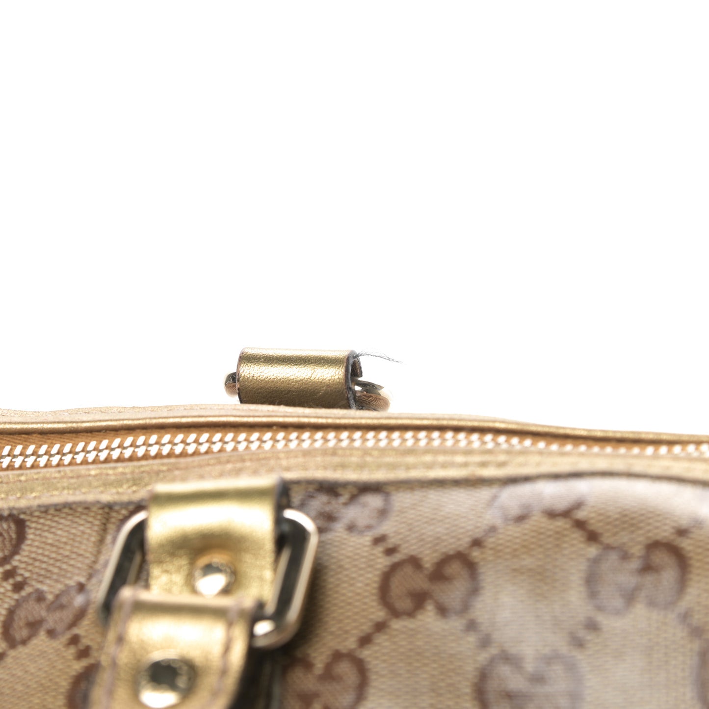 Crystal Monogram Small Joy Boston Gold