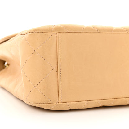 Chanel Lambskin Quilted Flap Shoulder Bag Beige 10 of 18