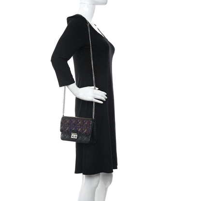 Christian Dior Metallic Iridescent Patent Calfskin Cannage Miss Dior Promenade Pouch Black Multicolor 2 of 10