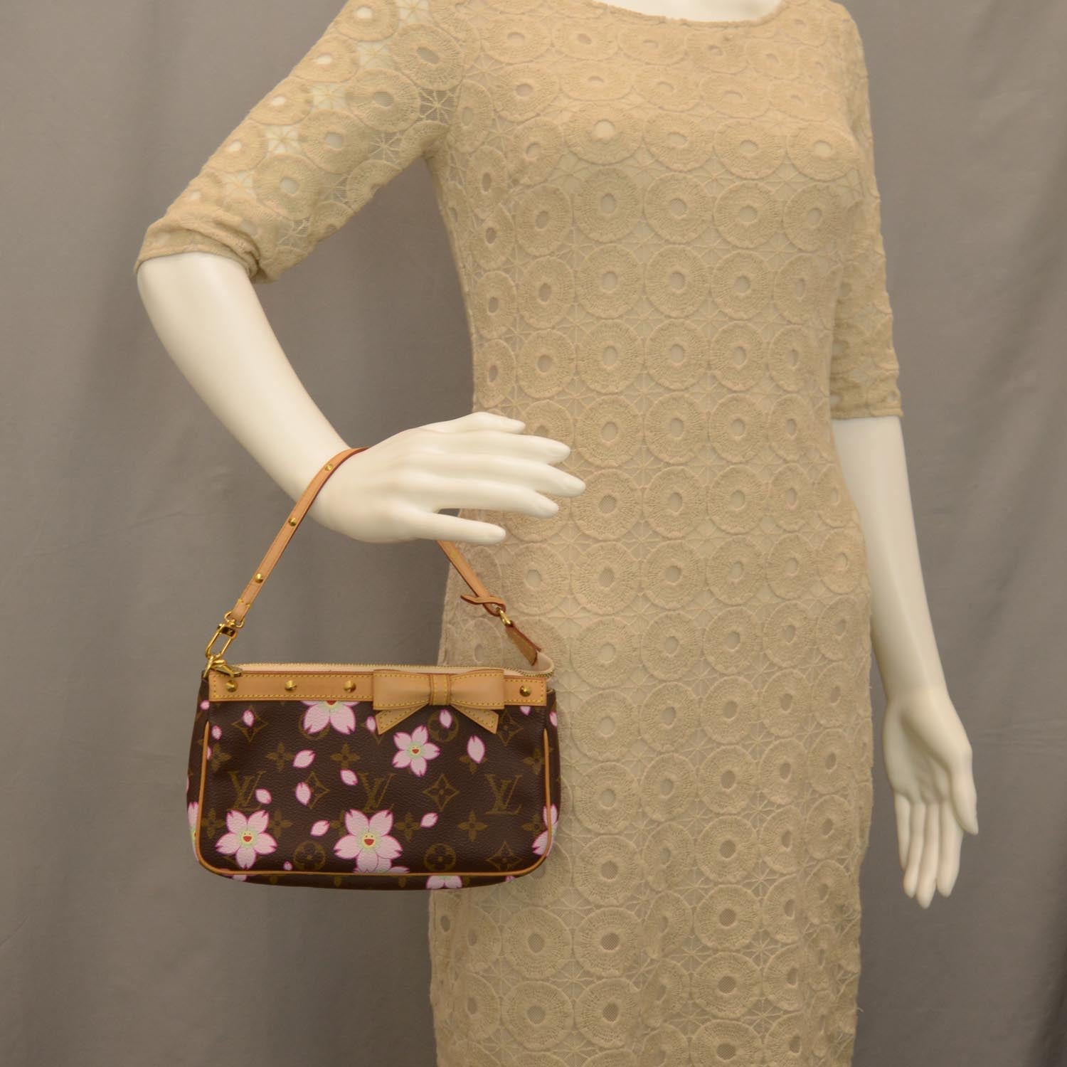 Louis Vuitton Monogram Cherry Blossom Pochette Accessories Brown 2 of 7