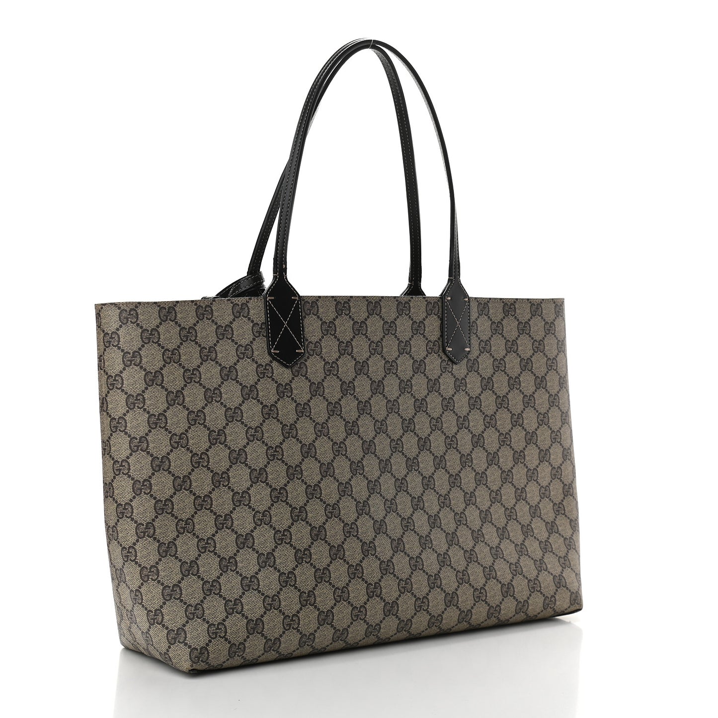 Calfskin GG Supreme Monogram Medium Reversible Tote Black