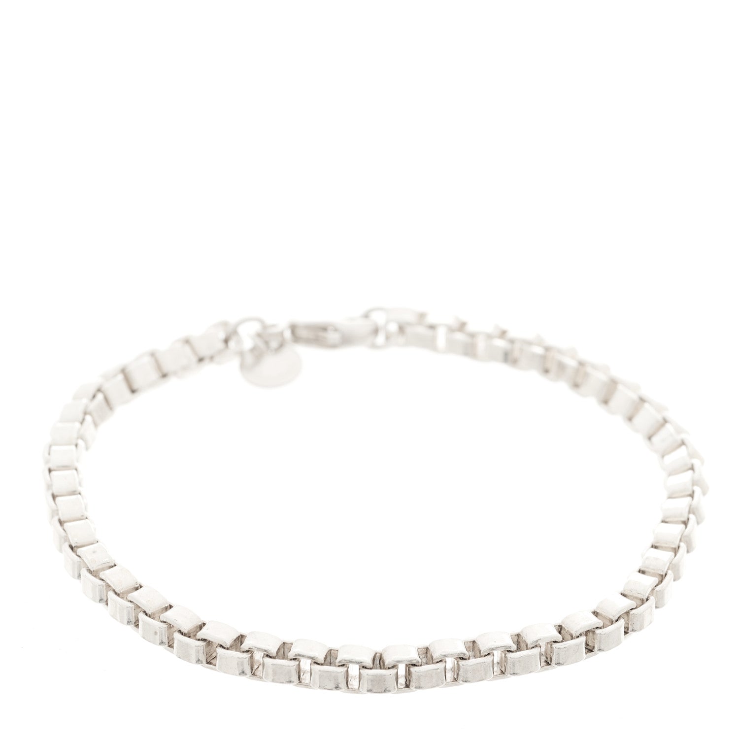 Tiffany Sterling Silver 4mm Venetian Link Bracelet 1 of 4