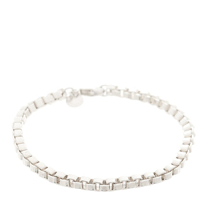 Tiffany Sterling Silver 4mm Venetian Link Bracelet 1 of 4