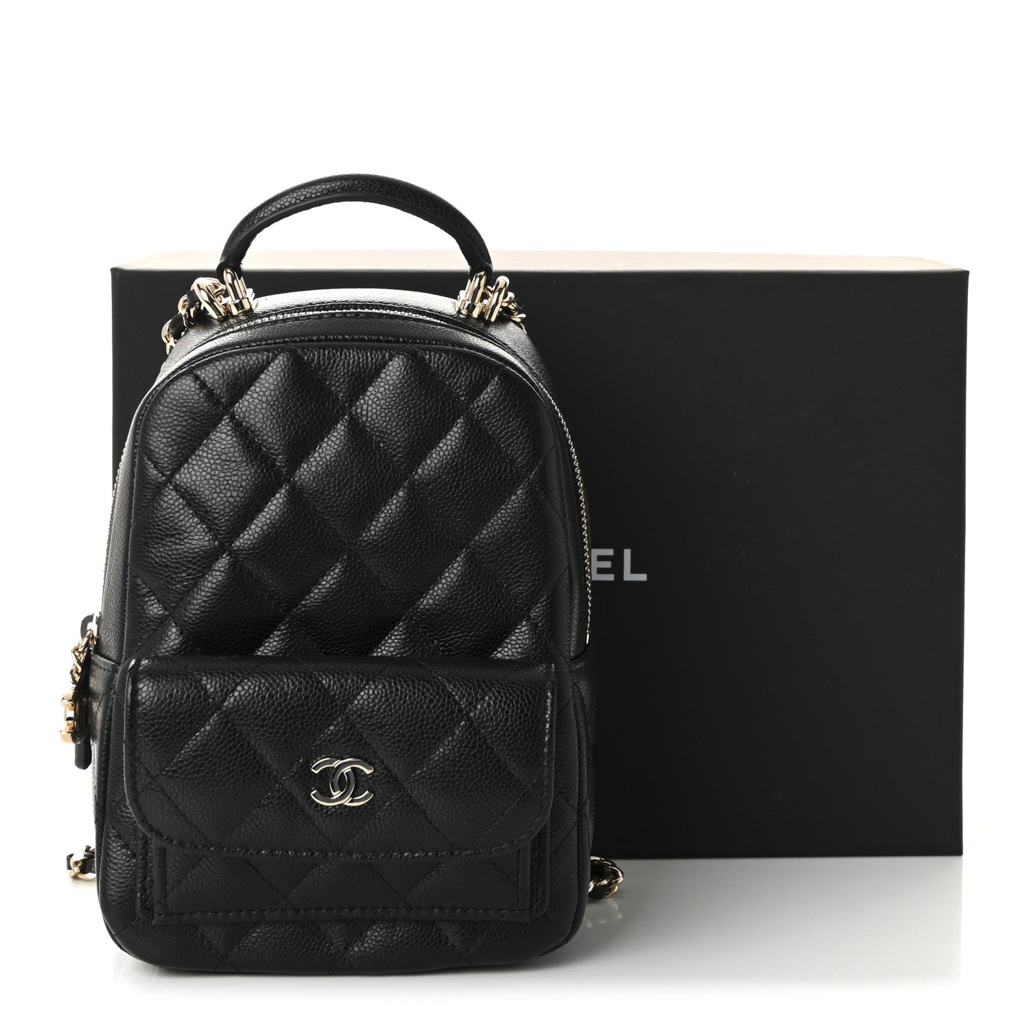 Chanel Caviar Quilted CC Mini Classic Backpack Black 11 of 11