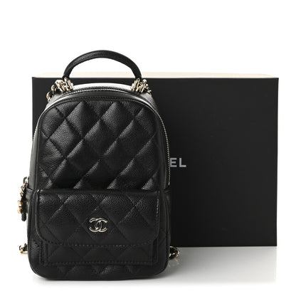 Chanel Caviar Quilted CC Mini Classic Backpack Black 11 of 11