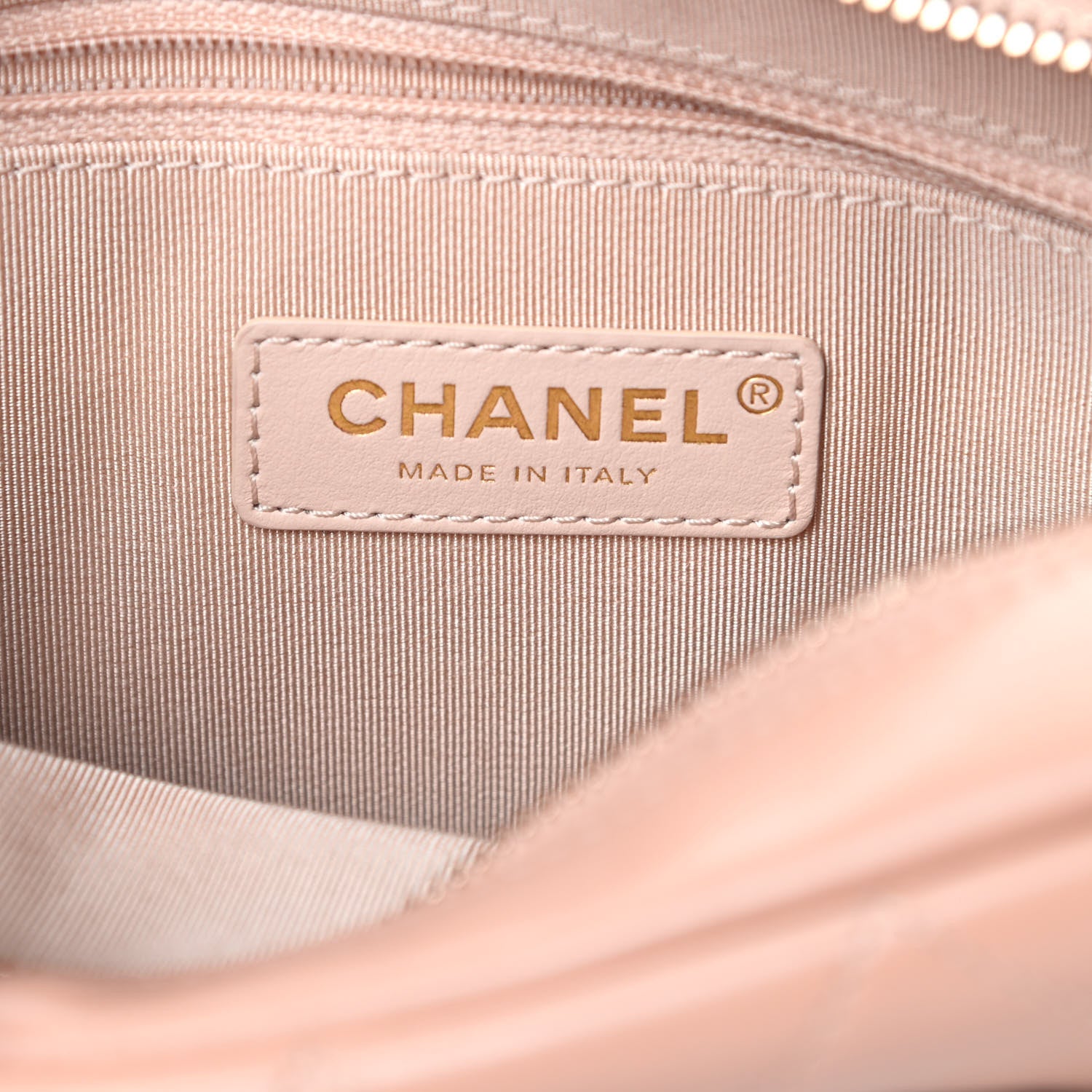 Chanel Calfskin Quilted Enchained Camera Case Bag Beige 6 of 11