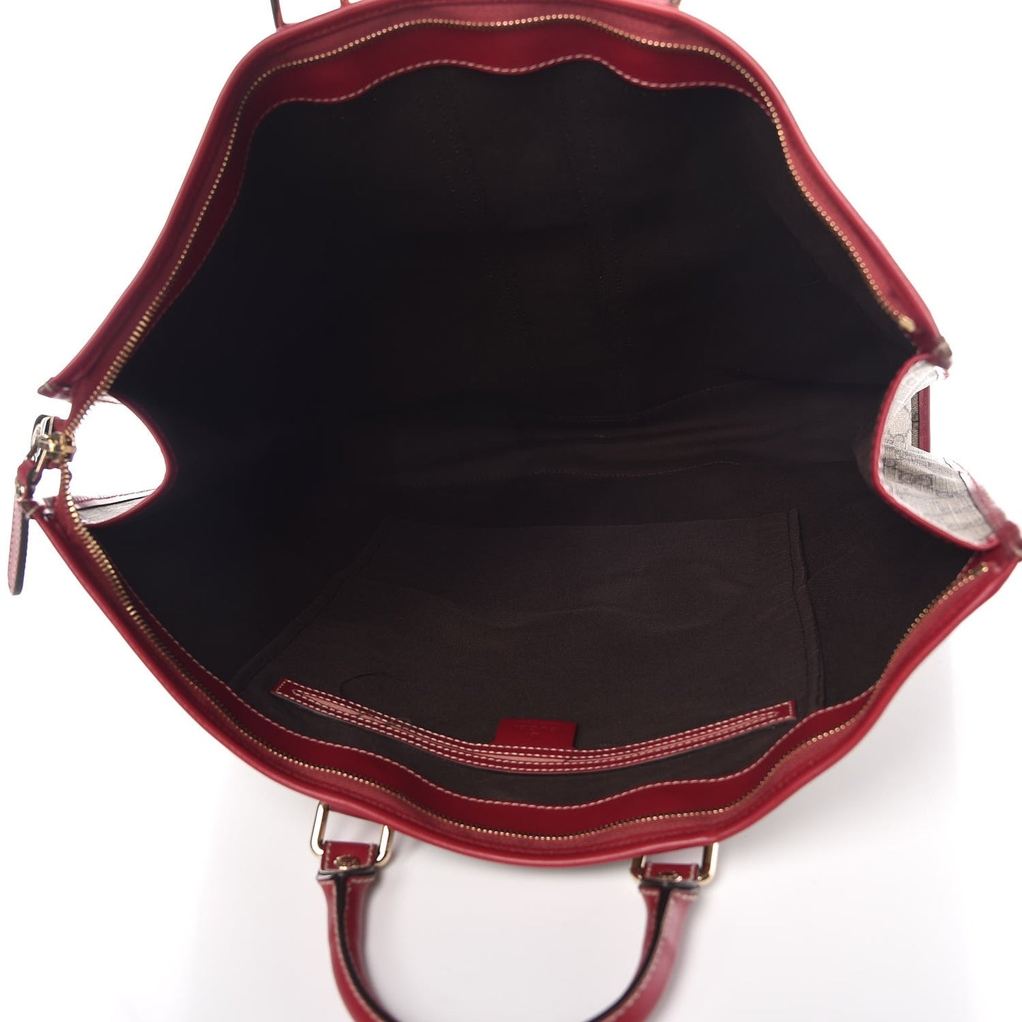 GG Supreme Monogram XL Web Tote Red