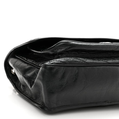 Saint Laurent Crinkled Calfskin Matelasse Monogram Large Niki Chain Satchel Black 9 of 11