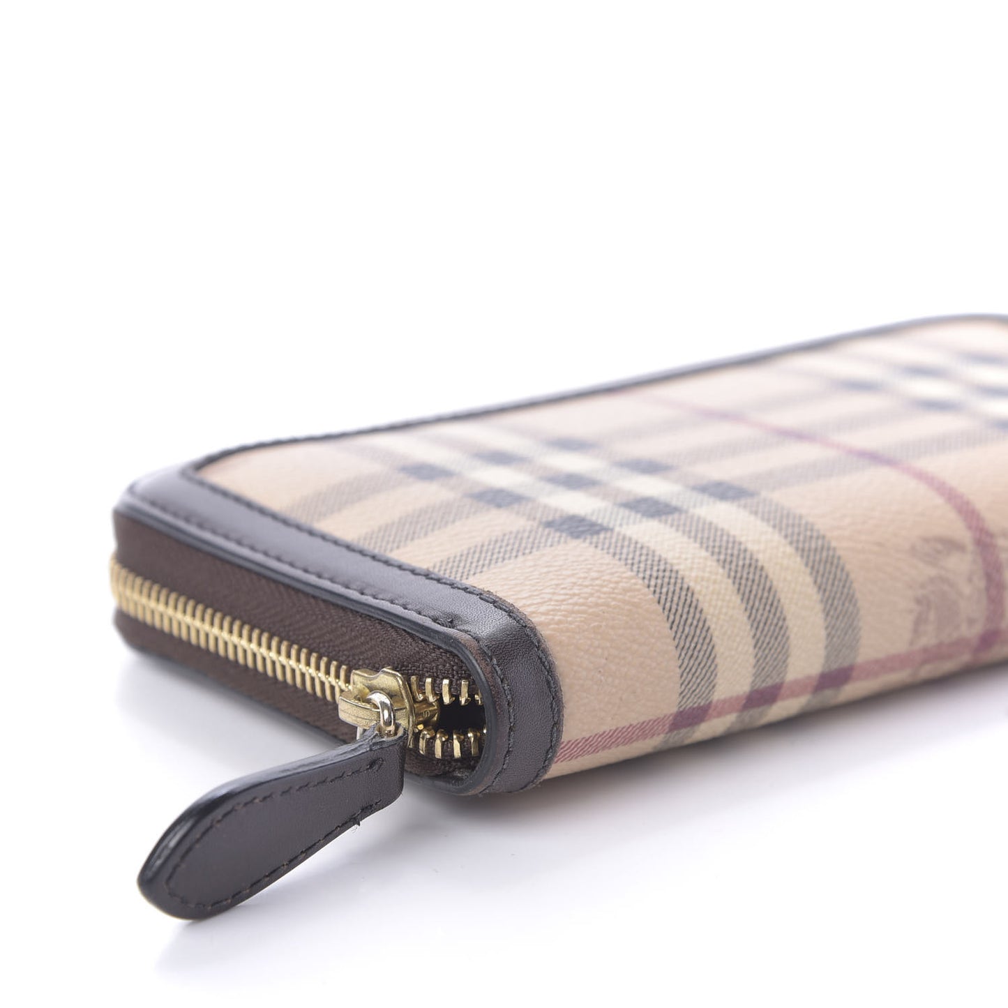 Haymarket Check Large Ziggy Zip Around Wallet Chocolate