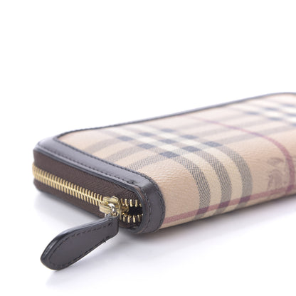 Burberry Haymarket Check Large Ziggy Zip Around Wallet Chocolate 6 of 9