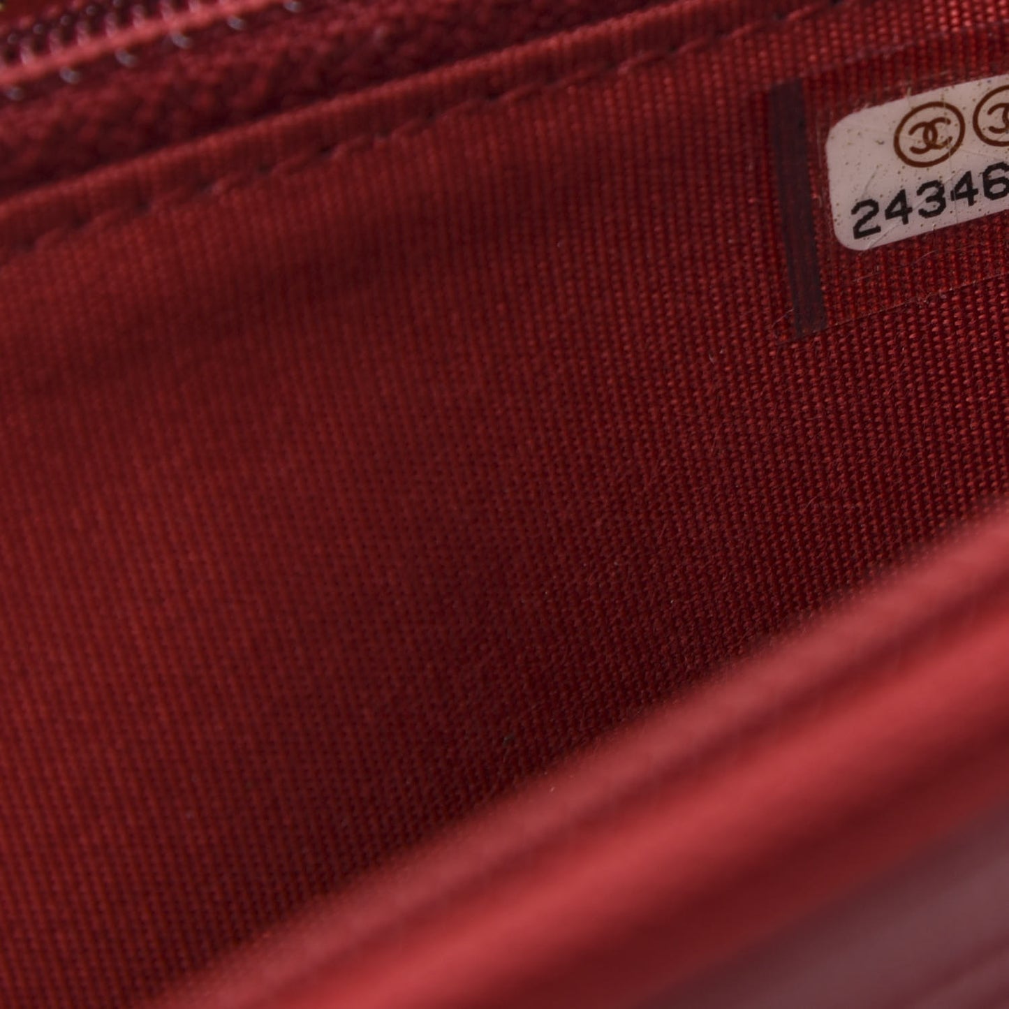 Caviar Quilted Small Boy Zip Around Wallet Dark Red