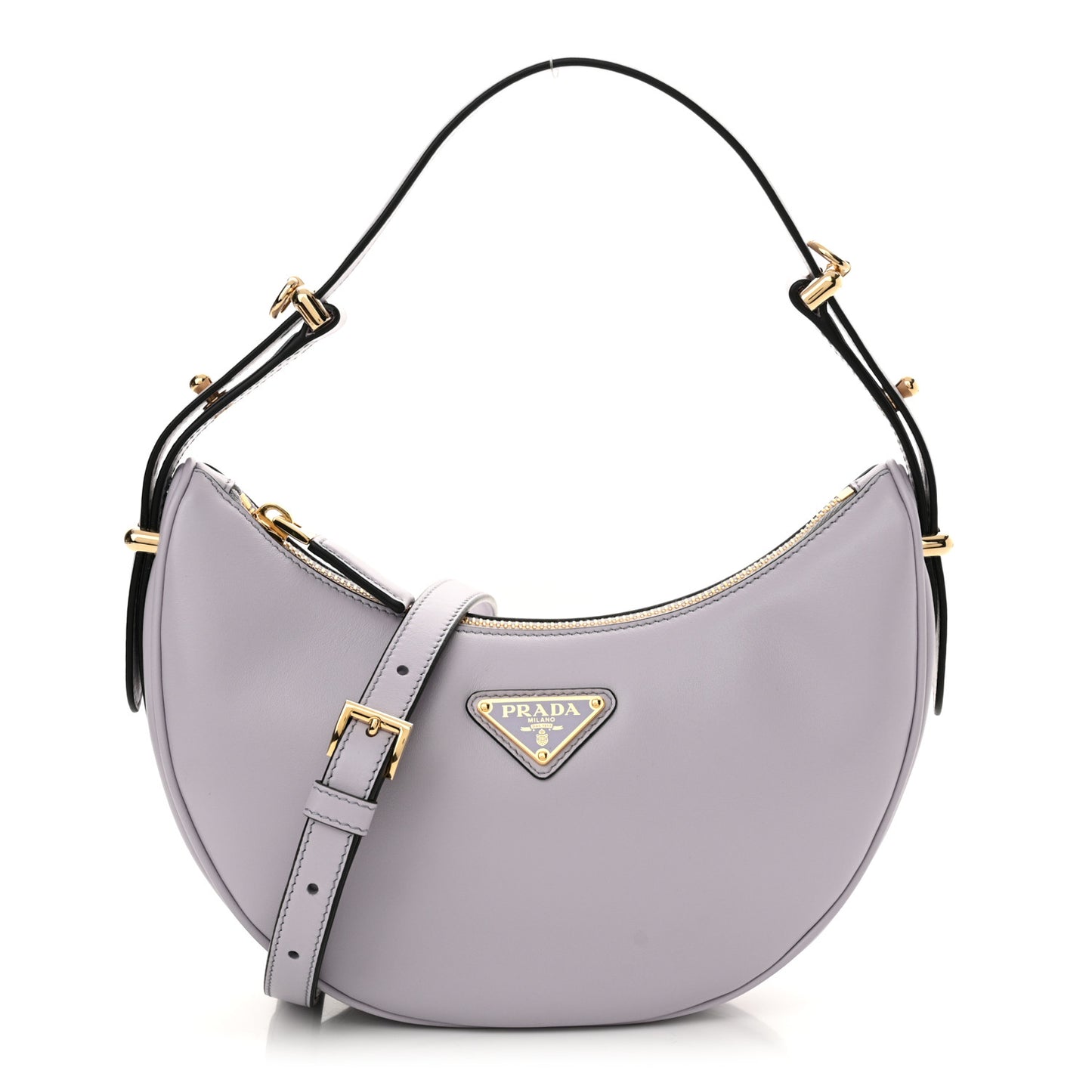 Soft Calfskin Arque Shoulder Bag Glicine