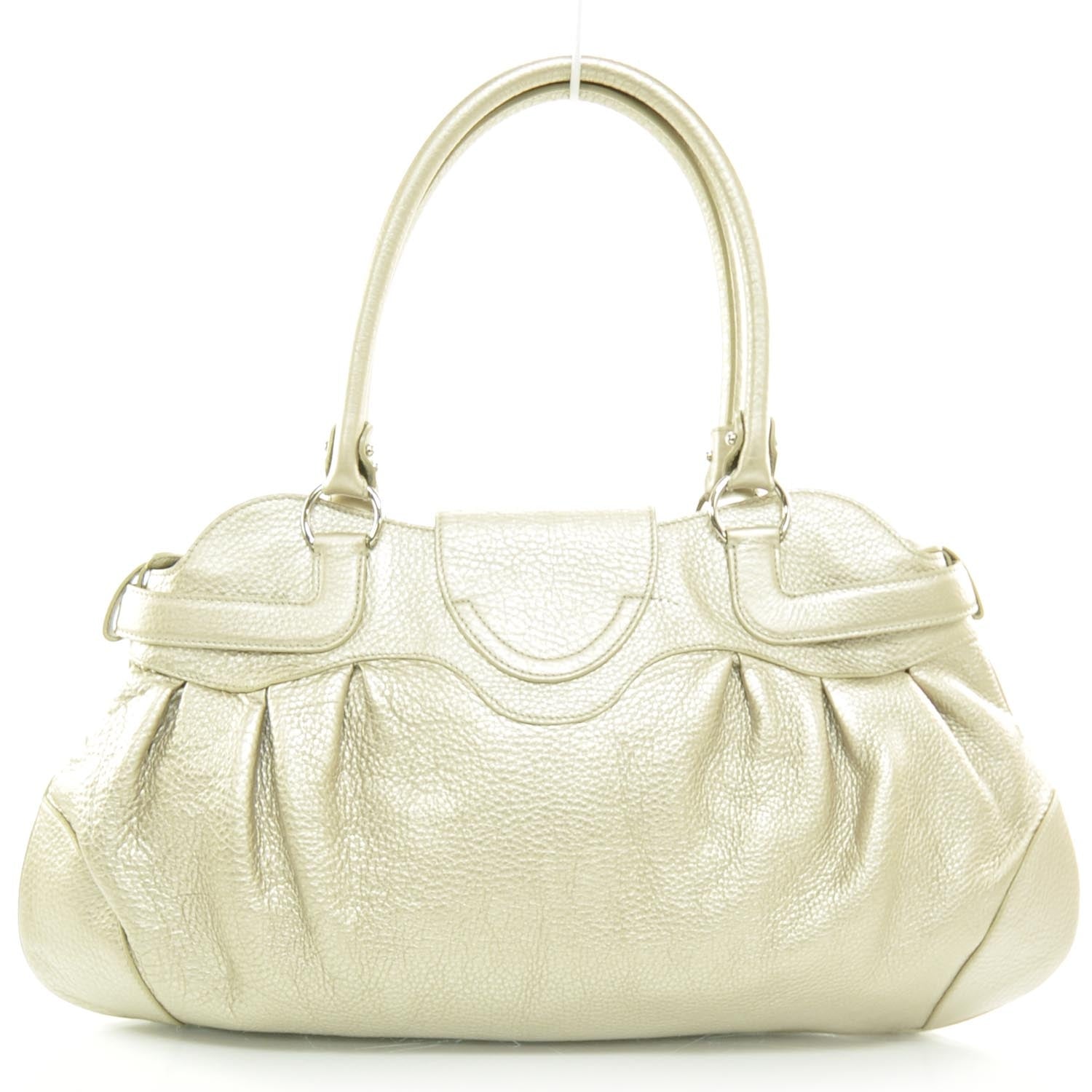 FASHIONPHILE SALVATOREFERRAGAMOLeatherMarisaMetallicGold 4 of 8