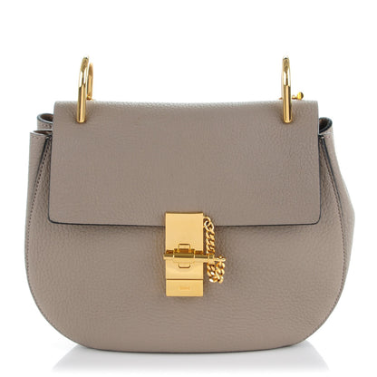 Chloe Grained Lambskin Drew Shoulder Bag Motty Grey 1 of 8