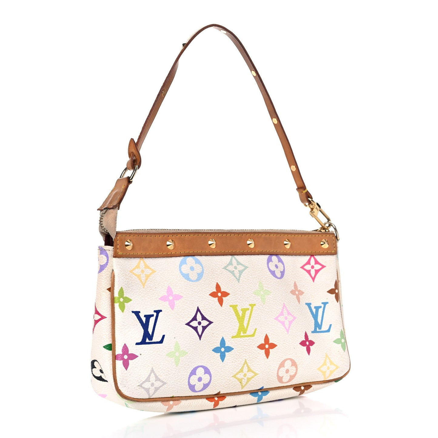 Monogram Multicolor Pochette Accessories White