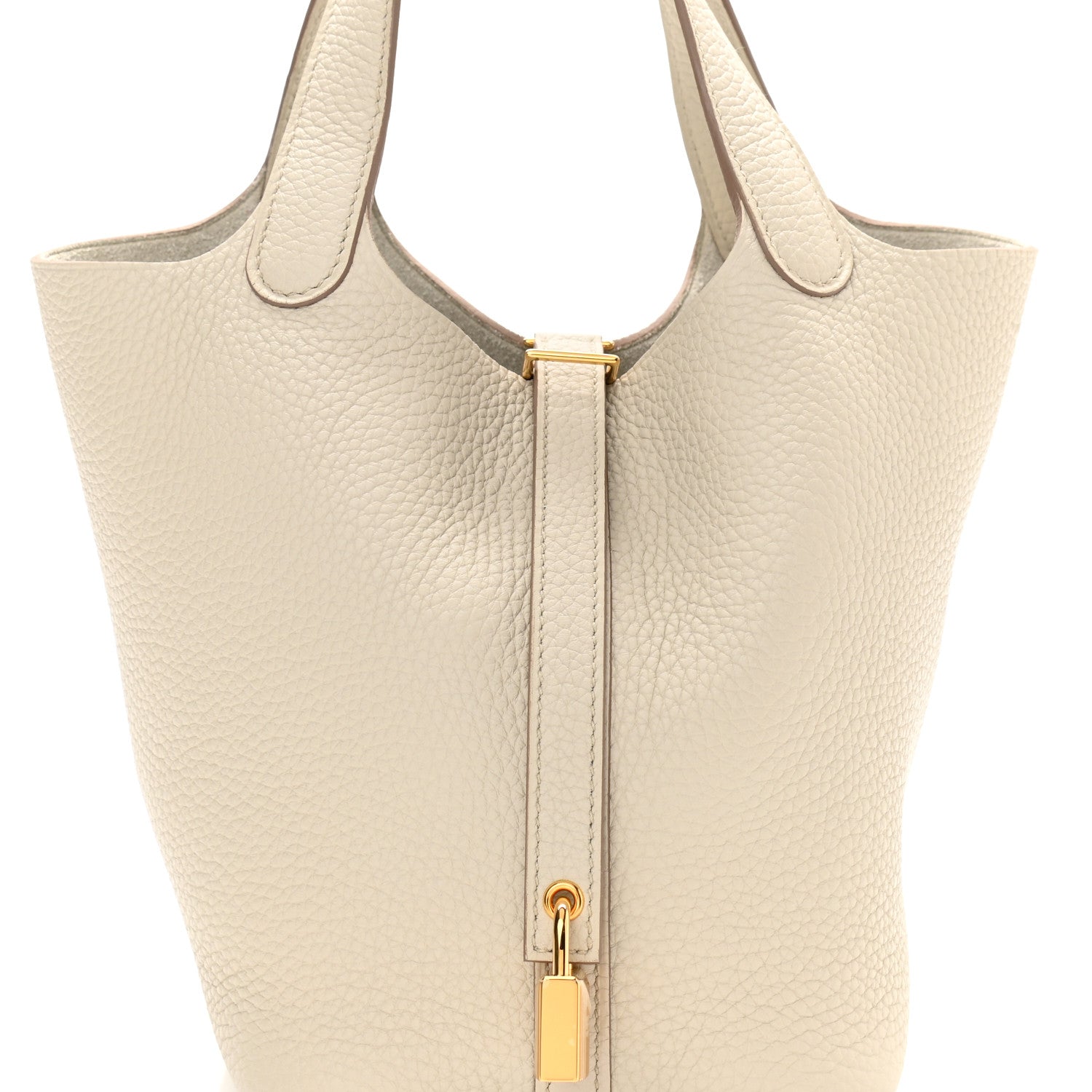 Hermes Taurillon Clemence Picotin Lock 18 PM Beton 7 of 10