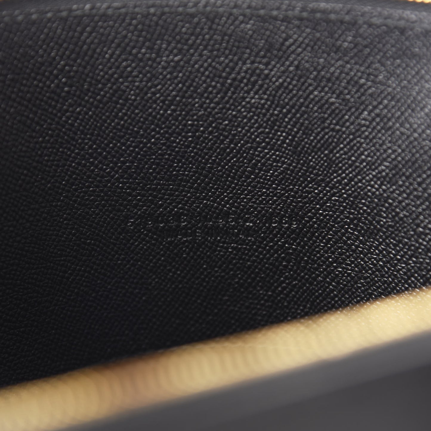 Signature Grained Calfskin Graffiti M Ville Top Handle Bag Black Multicolor