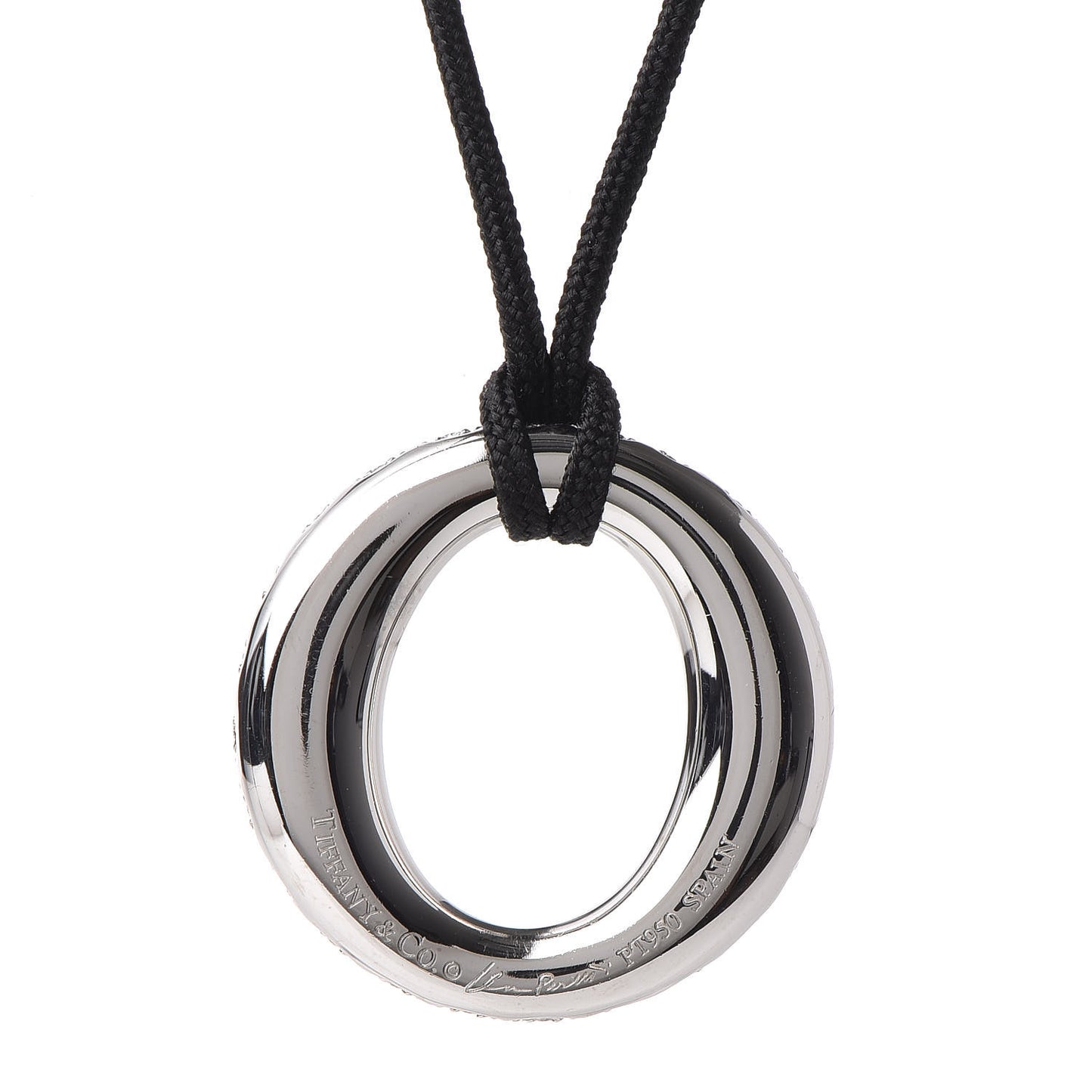 Platinum Silk Diamond Small Elsa Peretti Sevillana Pendant Necklace