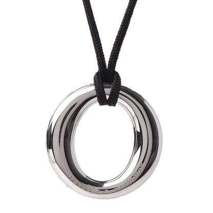 Tiffany Platinum Silk Diamond Small Elsa Peretti Sevillana Pendant Necklace 5 of 6