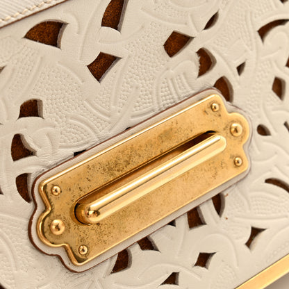 Prada City Calf Saffiano Laser Cut Cahier Bag Talco 15 of 16