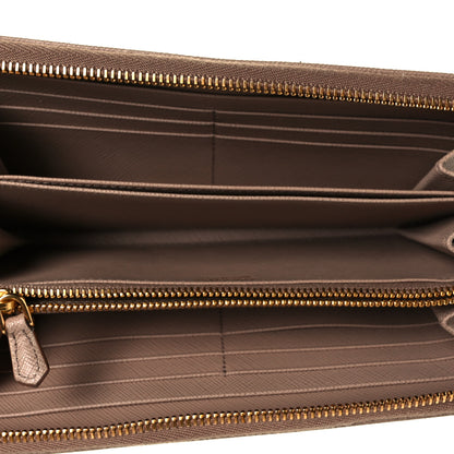 Prada Saffiano Metal Zip Around Wallet Cammeo 5 of 8