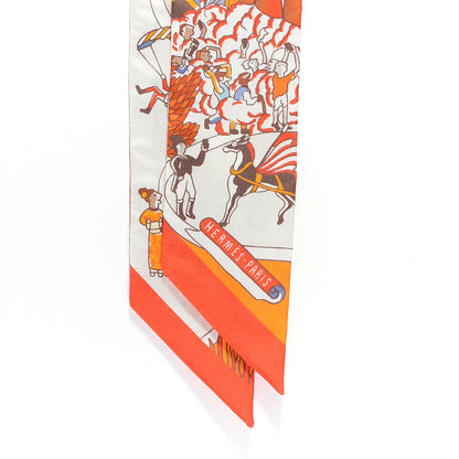 Hermes Silk Exposition Universelle Twilly Orange Ciel Brique 2 of 4