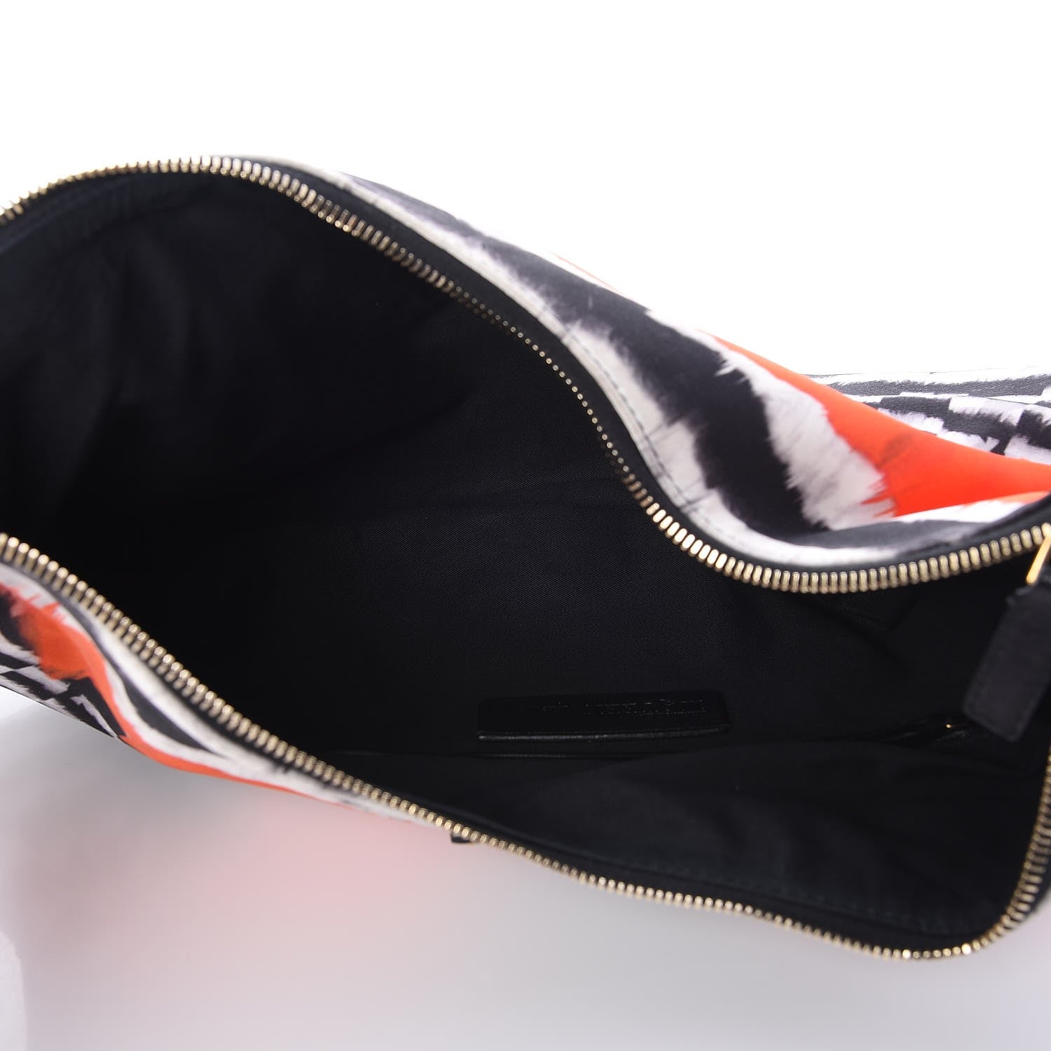 Alexander McQueen Silk Printed De Manta Clutch Red Black White 5 of 7