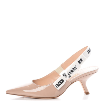 Christian Dior Patent Ribbon J'Adior Slingback 65mm Pumps 36 Nude 1 of 8