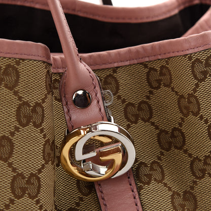 Gucci Monogram Medium Twins Tote Pink 11 of 13