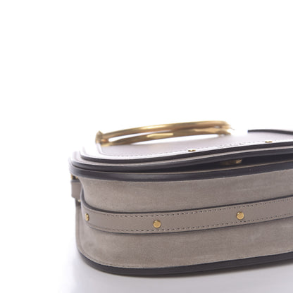 Chloe Calfskin Suede Small Nile Bracelet Bag Motty Grey 7 of 9