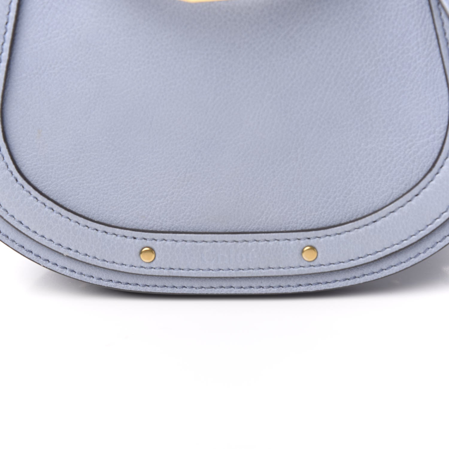 Chloe Calfskin Suede Small Nile Bracelet Bag Washed Blue 9 of 9