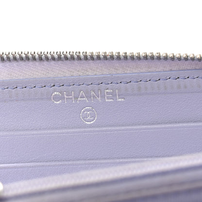 Chanel Caviar Quilted Medium Zip Around Wallet Light Purple 6 of 10