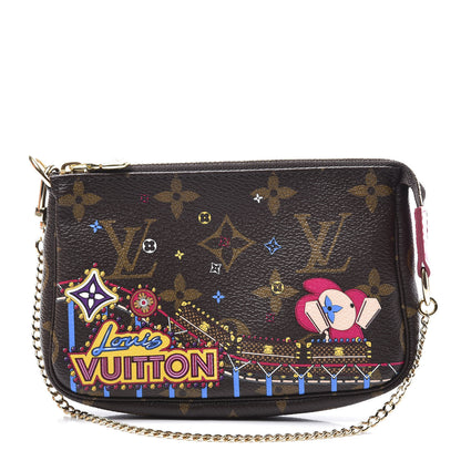 Louis Vuitton Monogram 2020 Christmas Animation Roller Coaster Mini Pochette Accessories Pivoine 1 of 9