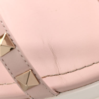 Valentino Garavani Calfskin Bedrock Rockstud Ankle Flat Sandals 39 Water Rose 8 of 11