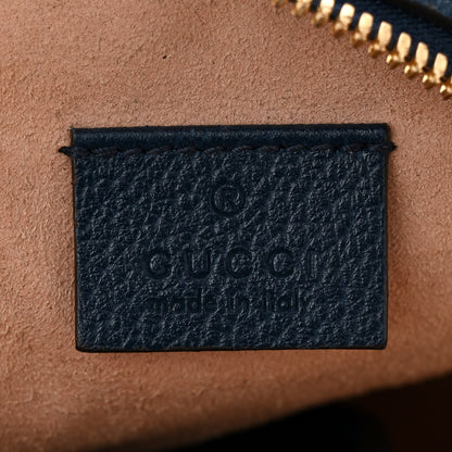 Gucci Soft Textured Calfskin Web Mini Ophidia Round Shoulder Bag Blue Agata 6 of 11
