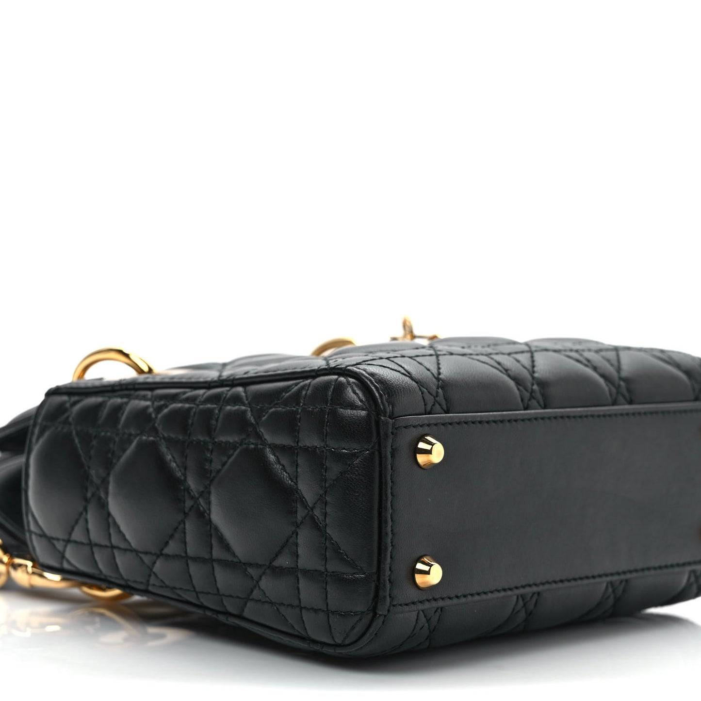 Lambskin Cannage Mini Lady Dior Black