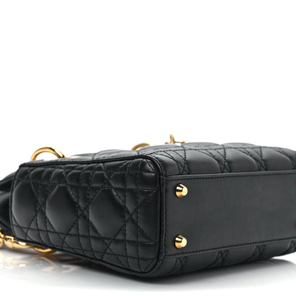 Christian Dior Lambskin Cannage Mini Lady Dior Black 6 of 9
