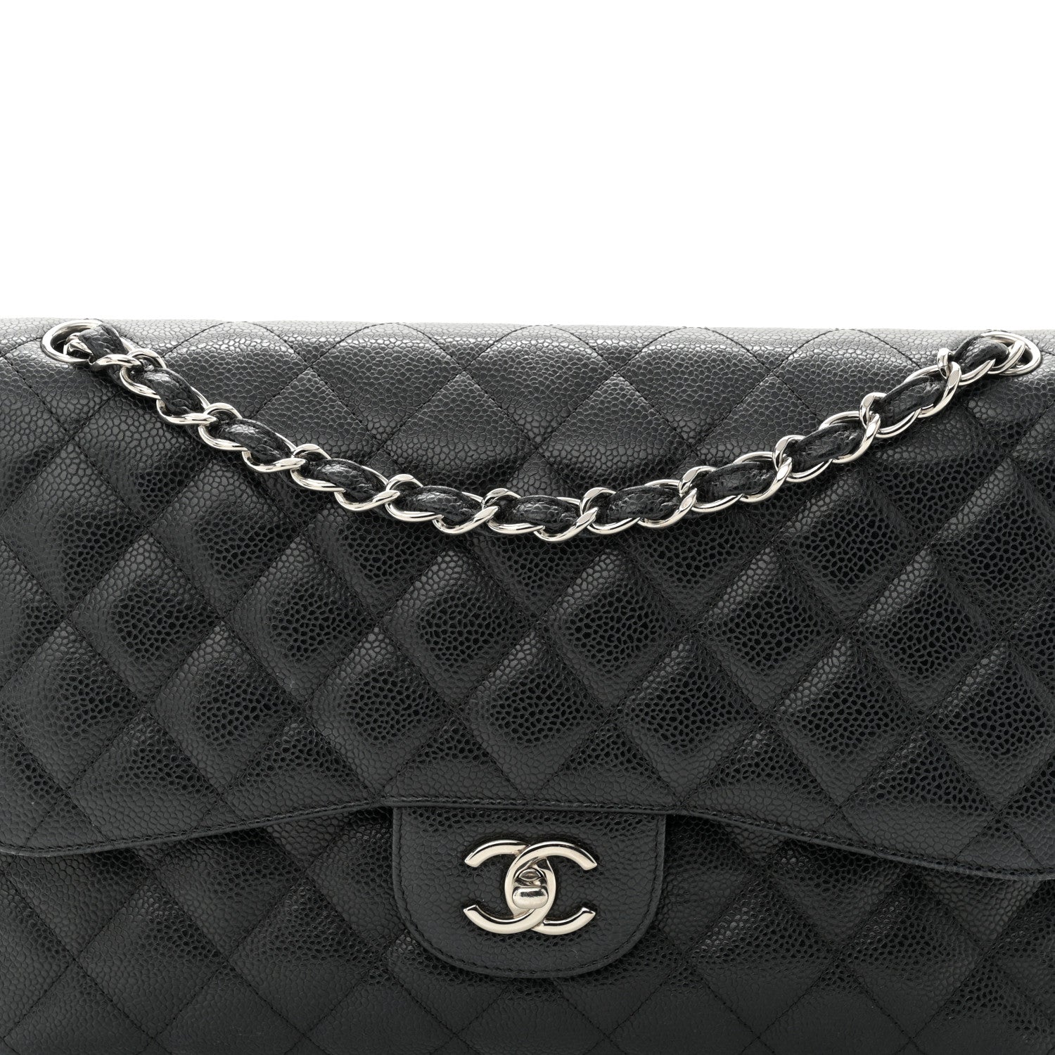 Chanel Caviar Quilted Jumbo Double Flap Black 8 of 10