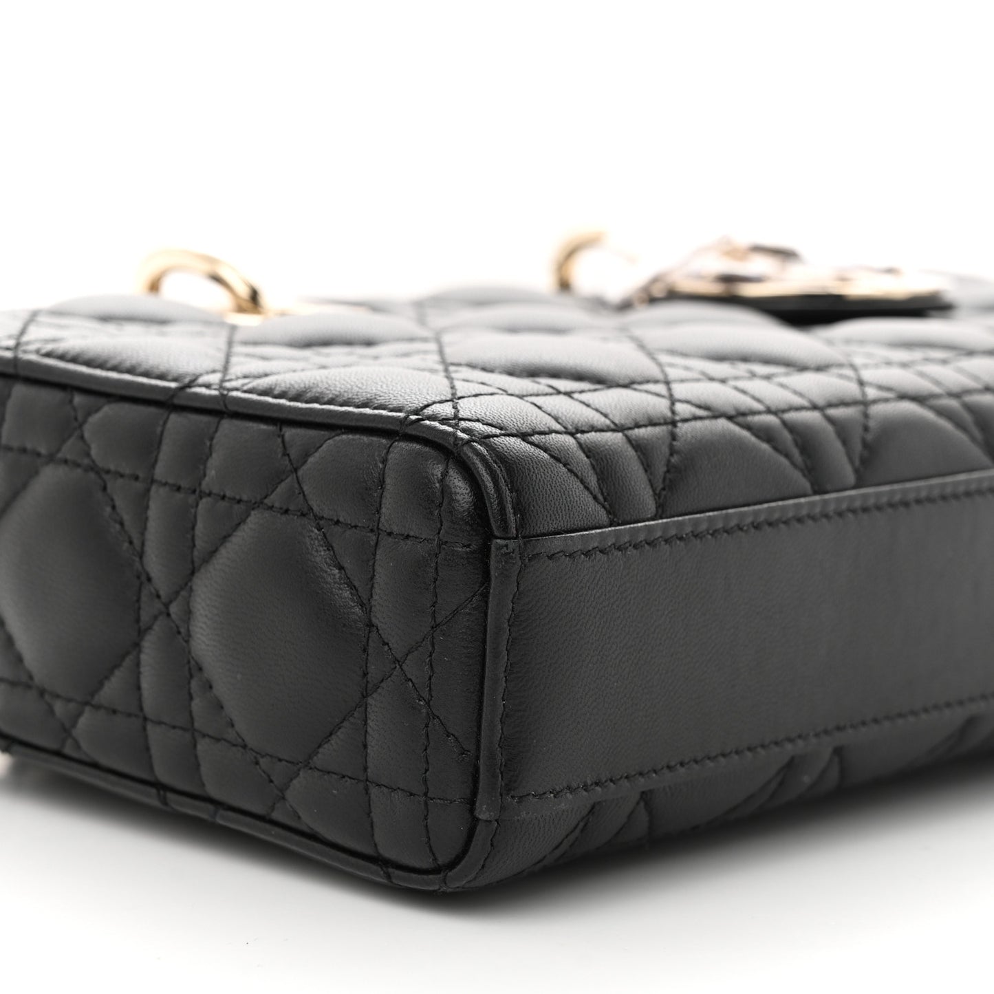 Lambskin Cannage Medium Lady D-Joy Black