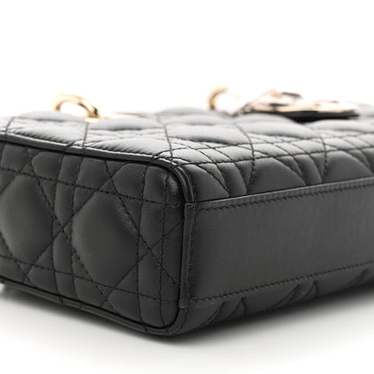 Christian Dior Lambskin Cannage Medium Lady D-Joy Black 8 of 11