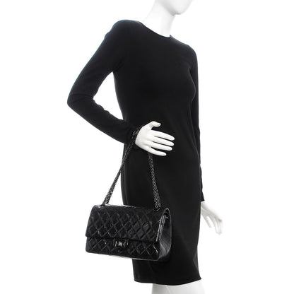 Chanel Glazed Calfskin Quilted 2.55 Reissue 226 Flap So Black 3 of 18