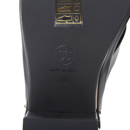 Chanel Calfskin CC Turn Lock Clogs 37 Black 7 of 8