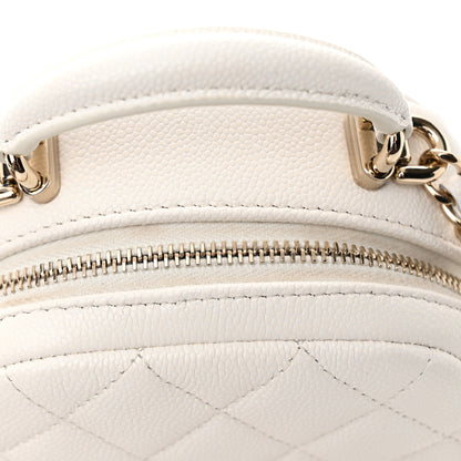 Chanel Caviar Quilted CC Mini Classic Backpack White 12 of 12