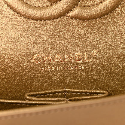 Chanel Metallic Lambskin Quilted Egyptian Amulet Medium Double Flap Gold 6 of 13