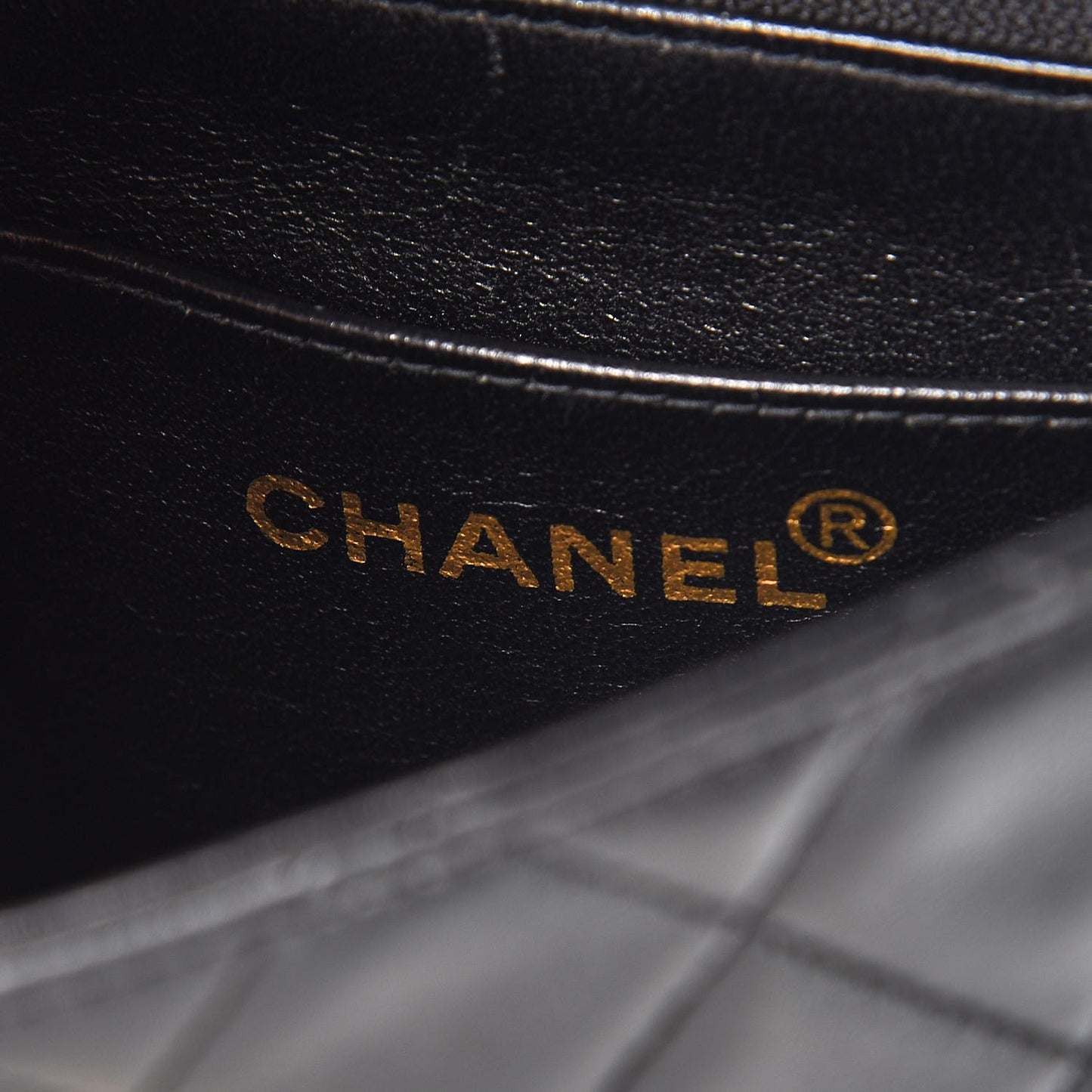 Lambskin Quilted Mini Square Flap Black